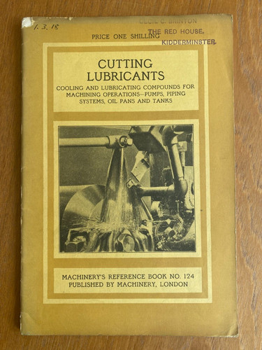 Cutting lubricants machinery - lubricants,